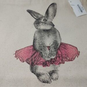 New Eric and Christopher Bunny Tote Screen Printed Canvas Bag Tags Made In‎ USA